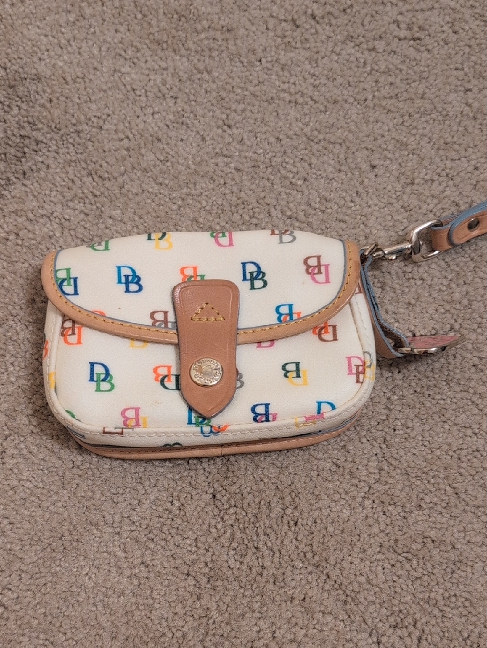 Dooney & Bourke Pink Heart Charm Wristlet Accent